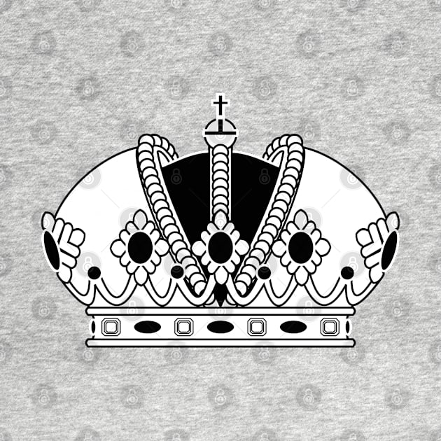 Imperial crown (black and white) by PabloDeChenez